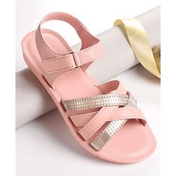 Pine Kids Sandals with Strap Design & Velcro Closure - Pink