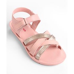 Pine Kids Sandals with Strap Design & Velcro Closure - Pink