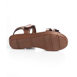 Pine Kids Sandals with Velcro Closure - Rose Gold