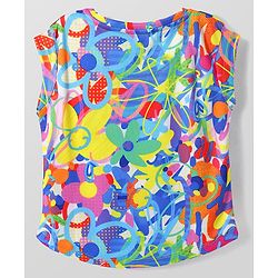 Pine Active Half Sleeves High Stretch T-Shirt Splash Print - Blue & Yellow