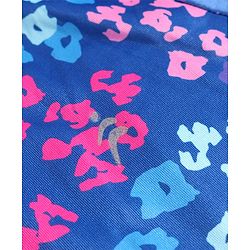 Pine Active Half Sleeves High Stretch T-Shirt Abstract Print - Blue