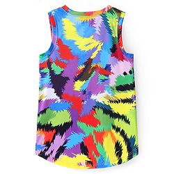 Pine Active Sleeveless High Stretch T-Shirt Abstract Print - Multicolour