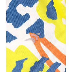Pine Active Half Sleeves High Stretch T-Shirt Abstract Print - Blue & Yellow
