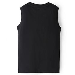 Pine Kids Cotton Knit Sleeveless Tank T-Shirts with Cool Dude Text Print Pack of 3 - Black Orange & Light Green