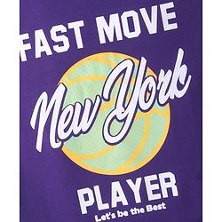Pine Kids Cotton Knit Sleeveless Tank T-Shirts with Text Print Pack of 3 - Blue