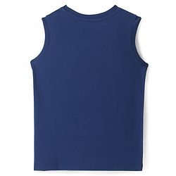 Pine Kids Cotton Knit Sleeveless Tank T-Shirts with Text Print Pack of 3 - Blue