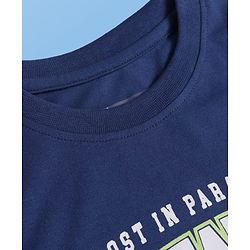 Pine Kids Cotton Knit Sleeveless Tank T-Shirts with Skilled Text Print Pack Of 3 - White Navy Blue & Orange