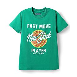 Pine Kids Cotton Knit Half Sleeves T-Shirts With Surf Theme Text Print Pack of 3 - Navy Blue Green & Red