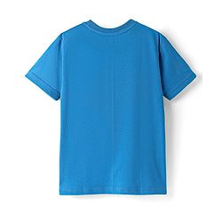 Pine Kids Cotton Knit Half Sleeves T-Shirts with Text Print Pack of 3 - Blue Black & Light Blue