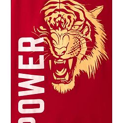 Pine Kids Cotton Knit Half Sleeves T-Shirts With Power Text Print Pack Of 3  - Red Yellow & White