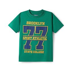 Pine Kids Cotton Knit Half Sleeves Printed T-Shirts Pack of 3 - Green Orange & Navy Blue