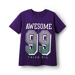 Pine Kids Cotton Knit Half Sleeves T-Shirts with Text Print Pack of 3 - Yellow Purple & Orange