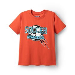 Pine Kids Cotton Knit Half Sleeves T-Shirts with Text Print Pack of 3 - Yellow Purple & Orange