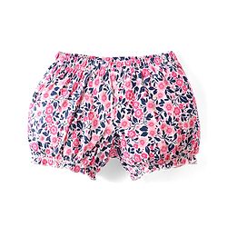 Pine Kids Cotton Lycra Knit Bloomers with Floral & Text Print Pack of 3 (Color May Vary)