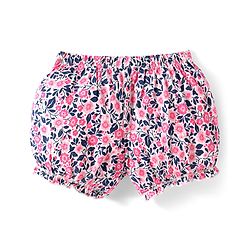 Pine Kids Cotton Lycra Knit Bloomers with Floral & Text Print Pack of 3 (Color May Vary)