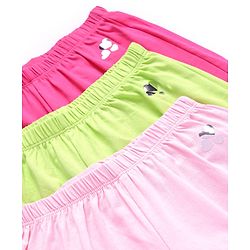 Pine Kids Cotton Knit Bloomers with Placement Print -Pack Of 3 (Color May Vary)