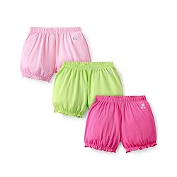Pine Kids Cotton Knit Bloomers with Placement Print -Pack Of 3 (Color May Vary)