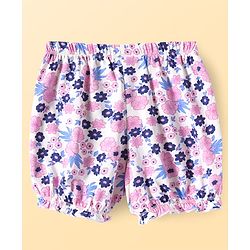 Pine Kids Cotton Knit Bloomers with Floral Print Pack of 3 (Colour May Vary)