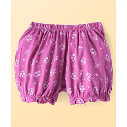 Pine Kids Cotton Knit Bloomers with Floral Print Pack of 3 (Colour May Vary)
