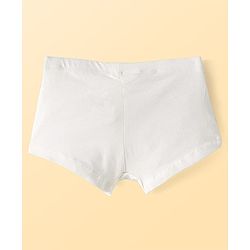 Pine Kids Cotton Lycra Knit Panties with Heart Print & Bow Applique Pack of 3 (Colour May Vary )