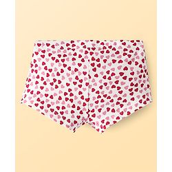 Pine Kids Cotton Lycra Knit Panties with Heart Print & Bow Applique Pack of 3 (Colour May Vary )
