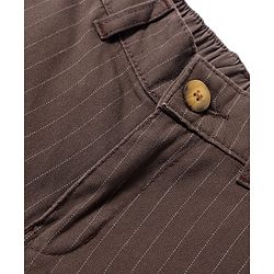 Pine Kids Woven Knee Length Striped Shorts - Brown