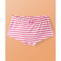 Pine Kids Cotton Lycra Knit Panties with Text Print & Bow Applique Pack of 3 (Colour May Vary )