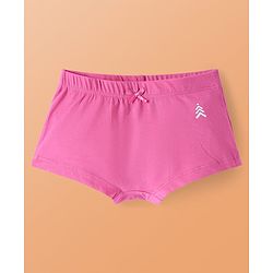 Pine Kids Cotton Lycra Knit Panties with Text Print & Bow Applique Pack of 3 (Colour May Vary )