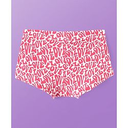 Pine Kids Cotton Knit Hipster Panties with Text Print Pack of 3 (Colour May Vary)