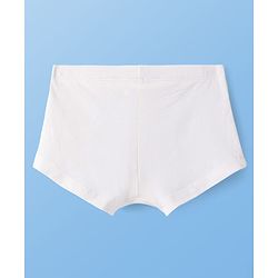 Pine Kids Cotton Lycra Knit Panties with Bow Applique & Brand Logo Print Pack of 3 - White & Pink