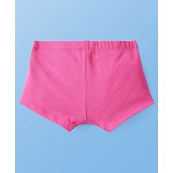 Pine Kids Cotton Lycra Knit Panties with Bow Applique & Brand Logo Print Pack of 3 - White & Pink
