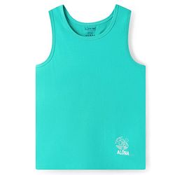 Pine Kids Cotton Knit Sleeveless Vests  with Beach Theme Print Pack of 3 (Colour May Vary)