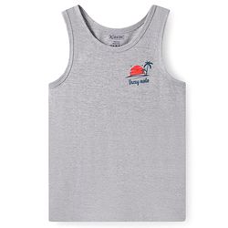 Pine Kids Cotton Knit Sleeveless Vests  with Beach Theme Print Pack of 3 (Colour May Vary)