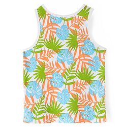 Pine Kids Cotton Lycra Knit Sleeveless Vests with Beach Theme & Tropical Print Pack of 3 (Color May Vary)
