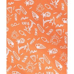 Pine Kids Cotton Lycra Knit Sleeveless Vests with Beach Theme & Tropical Print Pack of 3 (Color May Vary)