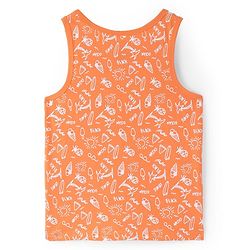 Pine Kids Cotton Lycra Knit Sleeveless Vests with Beach Theme & Tropical Print Pack of 3 (Color May Vary)