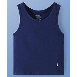 Pine Kids Cotton Knit Sleeveless Solid Color Vests Pack of 3 (Colour & Print May Vary)
