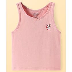 Pine Kids Cotton Knit Sleeveless Floral Print Vests Pack of 3 (Colour & Print May Vary)