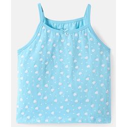 Pine Kids Cotton Knit Singlet Sleeves Slips with Hearts Print Pack of 3 (Colour May Vary)