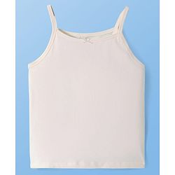 Pine Kids Cotton Lycra Knit Singlet Sleeves Solid Color Slips Pack of 3 - (Color May Vary)