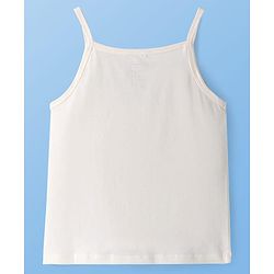 Pine Kids Cotton Lycra Knit Singlet Sleeves Solid Color Slips Pack of 3 - (Color May Vary)