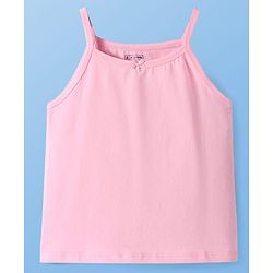 Pine Kids Cotton Lycra Knit Singlet Sleeves Solid Color Slips Pack of 3 - (Color May Vary)