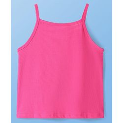 Pine Kids Cotton Lycra Knit Singlet Sleeves Solid Color Slips Pack of 3 - (Color May Vary)
