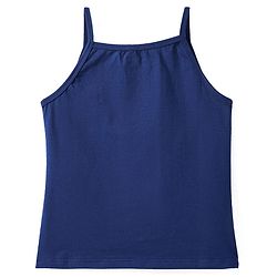 Pine Kids Cotton Lycra Knit Sleeveless Slips With Floral & Star Print Pack of 3 - Orange Pink & Navy Blue