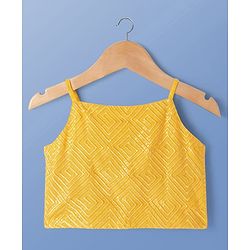 Pine Kids Viscose Woven Embroidered Top and Palazzo with Full Sleeves Tie Dye Shrug - Yellow