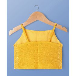 Pine Kids Viscose Woven Embroidered Top and Palazzo with Full Sleeves Tie Dye Shrug - Yellow