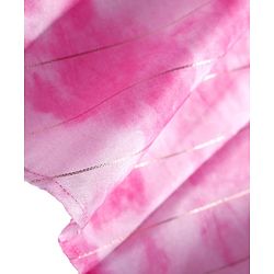 Pine Kids Viscose Woven Embroidered Top and Palazzo with Full Sleeves Tie Dye Shrug - Pink