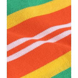 Pine Kids Cotton Knit Half Sleeves T-Shirt with Stripes -  Green & Yellow