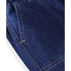 Pine Kids Denim Woven Full Length Washed Jeans with Cargo Pockets -Navy Blue