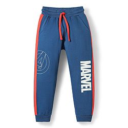 Pine Kids Marvel Single Jersey Knit Half Sleeves T-Shirt & Lounge Pant Set With Avengers Graphics - Navy Blue